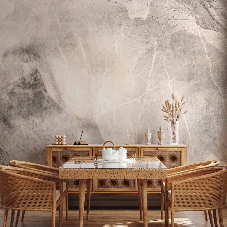 Wall Mural Night abstraction - marble texture in grey with soft colours 143580 additionalImage 6