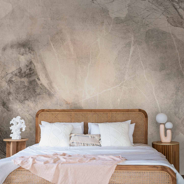 Wall Mural Night abstraction - marble texture in grey with soft colours 143580 additionalImage 2