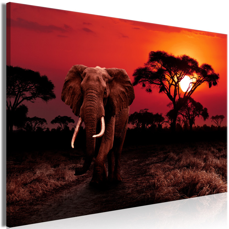 Canvas Print African Trek (1-piece) Wide - second variant - walking elephant 143680 additionalImage 2