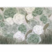 Photo Wallpaper Dense Roses - Painted Large Flowers in Shades of Green on a Gray Background 145180 additionalThumb 1