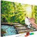 Paint by number Walk in the Forest - Wooden Path Among Trees and a Stream 148880 additionalThumb 5