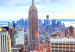 Canvas Art Print Beautiful Manhattan (1-piece) - New York City skyscrapers and sunrise 149080 additionalThumb 5