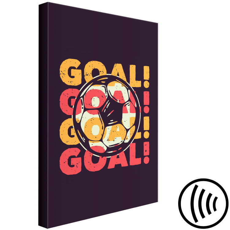 Canvas Art Print Soccer (1-piece) Vertical - English captions on a black background 149180 additionalImage 6