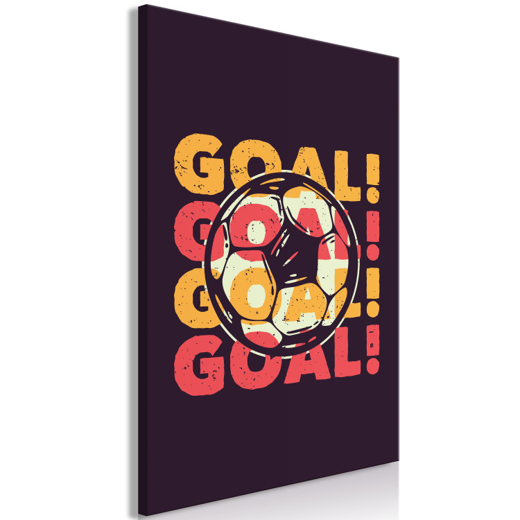Canvas Art Print Soccer (1-piece) Vertical - English captions on a black background 149180 additionalImage 2