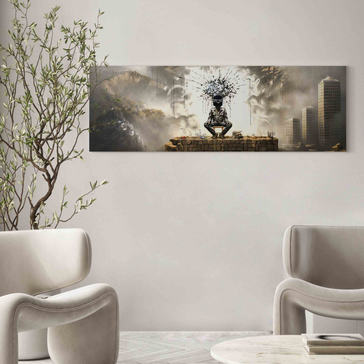 Canvas Art Print Modern Mind - A Creation Inspired by Banksy’s Work 151580 additionalImage 9