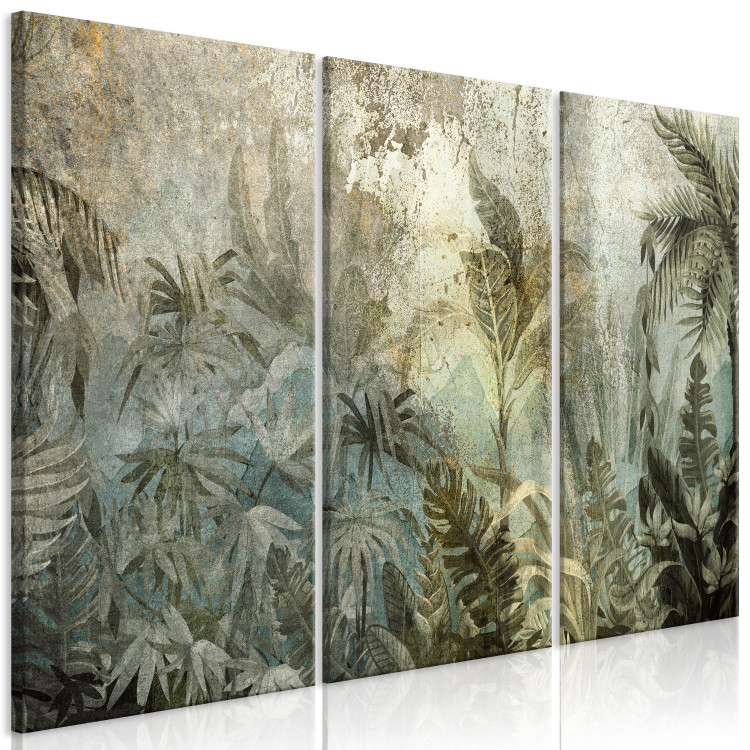 Canvas Art Print Exotic Forest - Island Jungle in Natural Green Colors 151780 additionalImage 2
