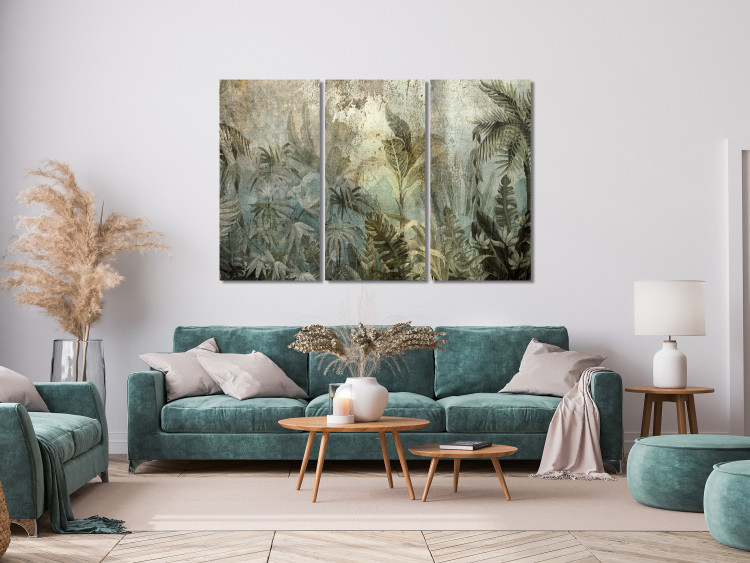 Canvas Art Print Exotic Forest - Island Jungle in Natural Green Colors 151780 additionalImage 3