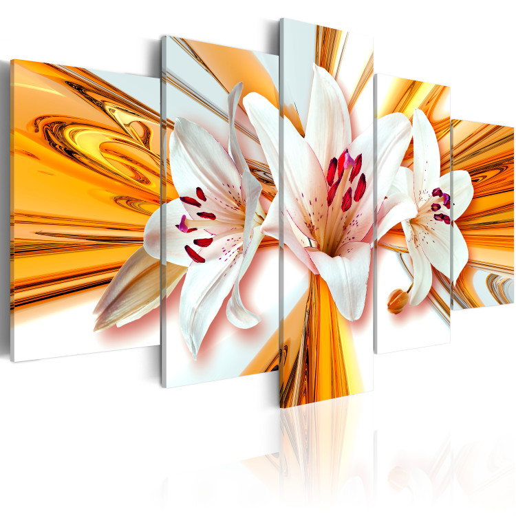Canvas Art Print Golden lilies 55680 additionalImage 2
