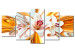 Canvas Art Print Golden lilies 55680