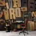 Wall Mural Lettering - Wooden-like Letters in Various Shapes and Shades 60880 additionalThumb 4
