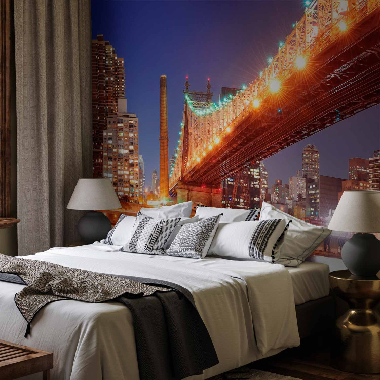 Photo Wallpaper Fiery Brooklyn Bridge 61580 additionalImage 2