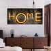 Canvas Print Bulb Home - Bright Inscription on Wooden Texture in Vintage Style 107290 additionalThumb 3