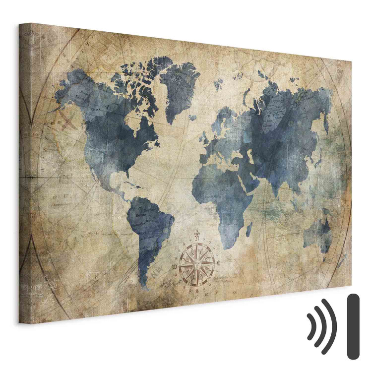Canvas Print Retro Map (1 Part) Wide 108190 additionalImage 8
