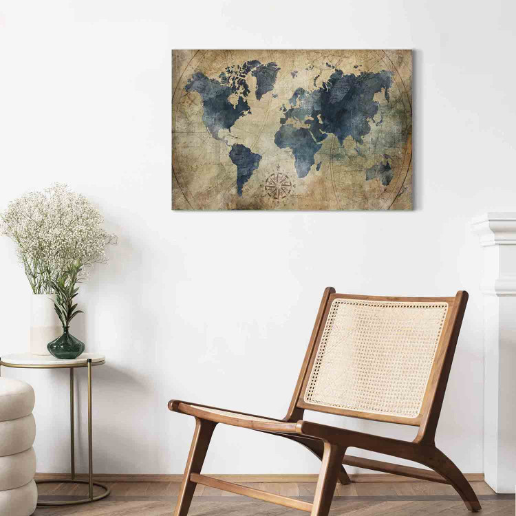 Canvas Print Retro Map (1 Part) Wide 108190 additionalImage 9
