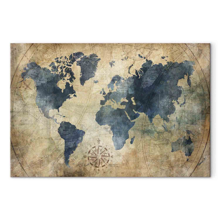 Canvas Print Retro Map (1 Part) Wide 108190 additionalImage 7