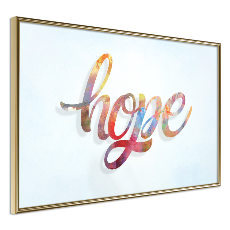 Poster Hope - simple composition with English text on a solid background 114290 additionalImage 12
