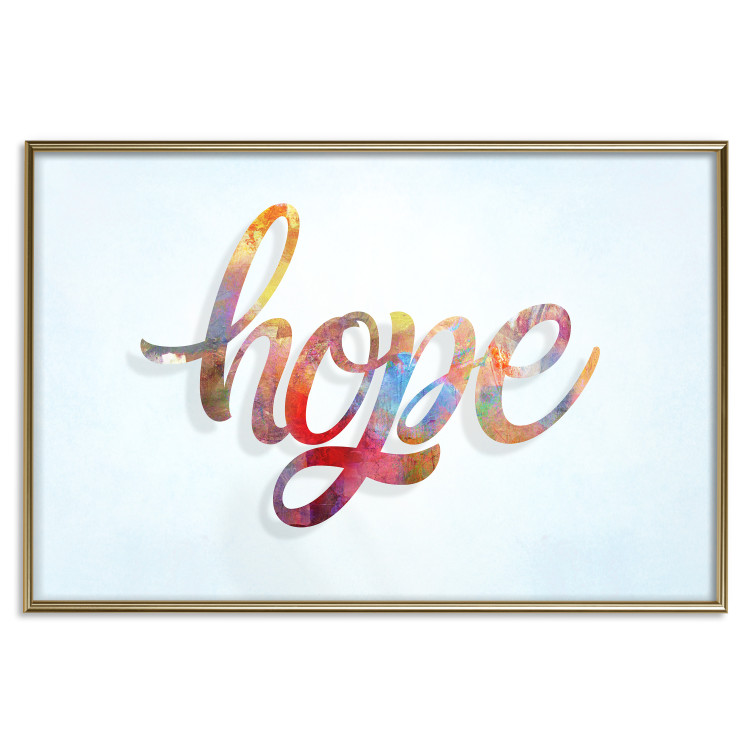 Poster Hope - simple composition with English text on a solid background 114290 additionalImage 16