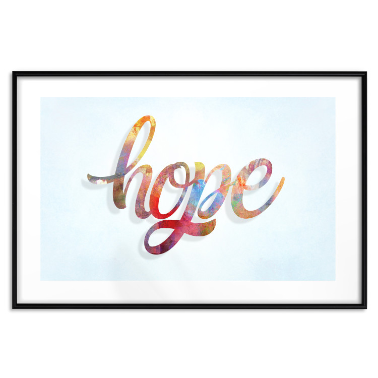 Poster Hope - simple composition with English text on a solid background 114290 additionalImage 15