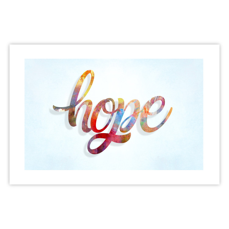 Poster Hope - simple composition with English text on a solid background 114290 additionalImage 19
