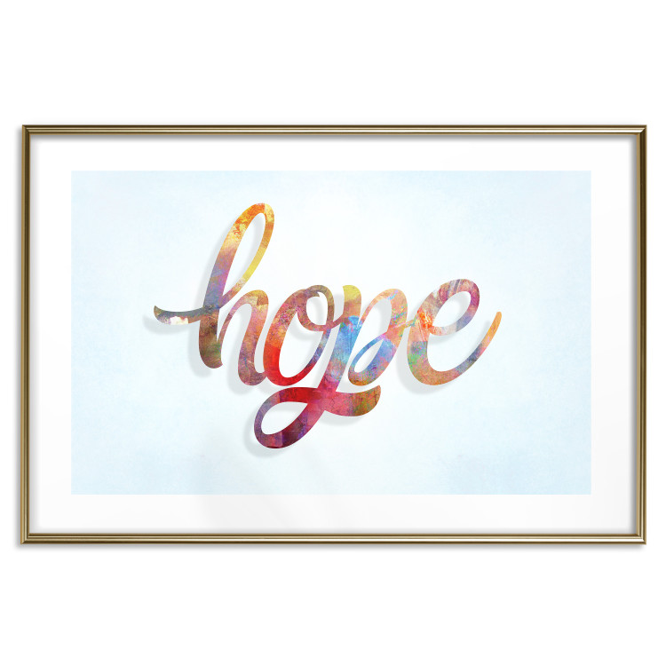 Poster Hope - simple composition with English text on a solid background 114290 additionalImage 14
