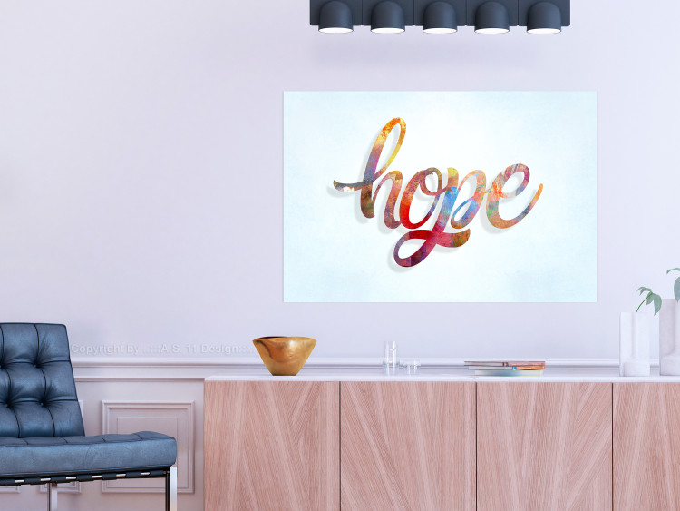 Poster Hope - simple composition with English text on a solid background 114290 additionalImage 17