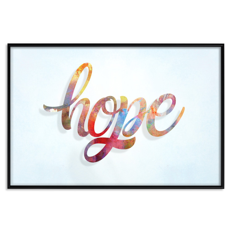 Poster Hope - simple composition with English text on a solid background 114290 additionalImage 18