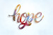 Poster Hope - simple composition with English text on a solid background 114290