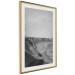 Poster Seaside Cliff - black and white seascape with rocky coastline 116490 additionalThumb 2
