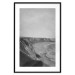 Poster Seaside Cliff - black and white seascape with rocky coastline 116490 additionalThumb 15