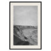 Poster Seaside Cliff - black and white seascape with rocky coastline 116490 additionalThumb 18