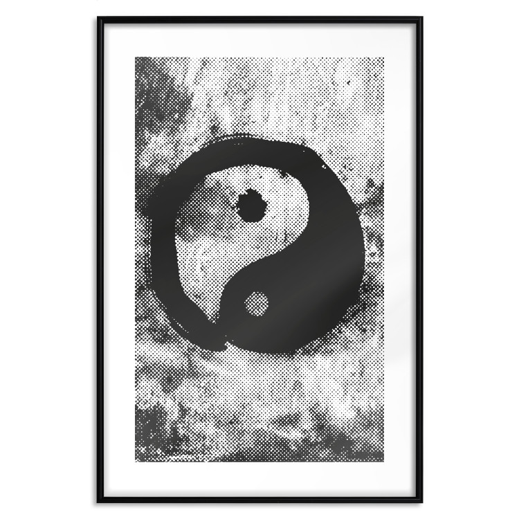 Poster Yin and Yang - black and white abstraction with the Chinese symbol of good and evil 116790 additionalImage 15