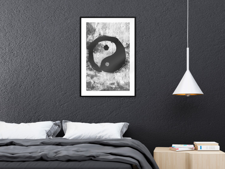 Poster Yin and Yang - black and white abstraction with the Chinese symbol of good and evil 116790 additionalImage 4