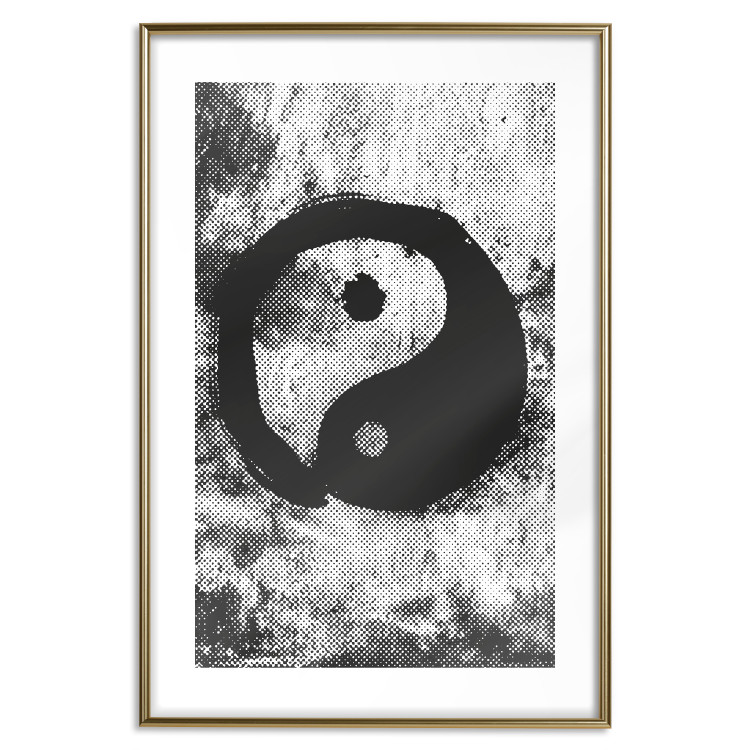 Poster Yin and Yang - black and white abstraction with the Chinese symbol of good and evil 116790 additionalImage 14