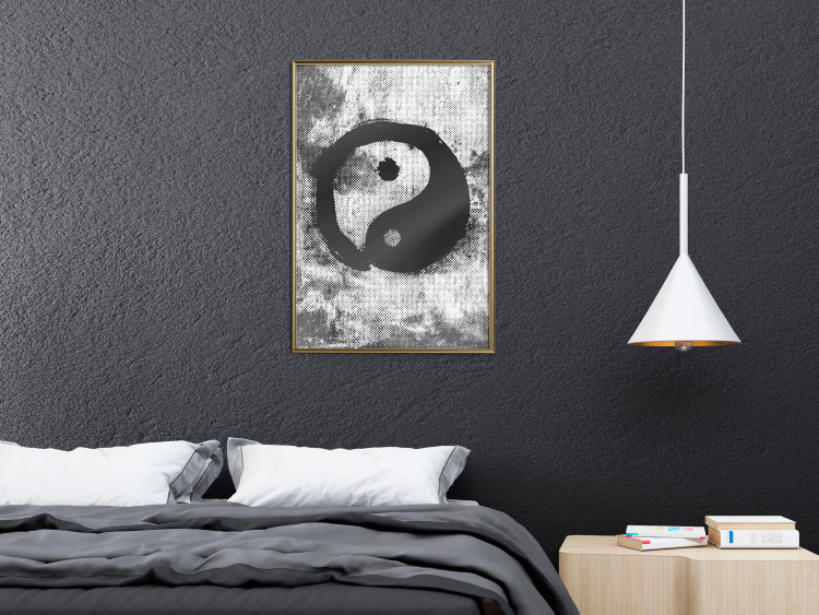 Poster Yin and Yang - black and white abstraction with the Chinese symbol of good and evil 116790 additionalImage 5