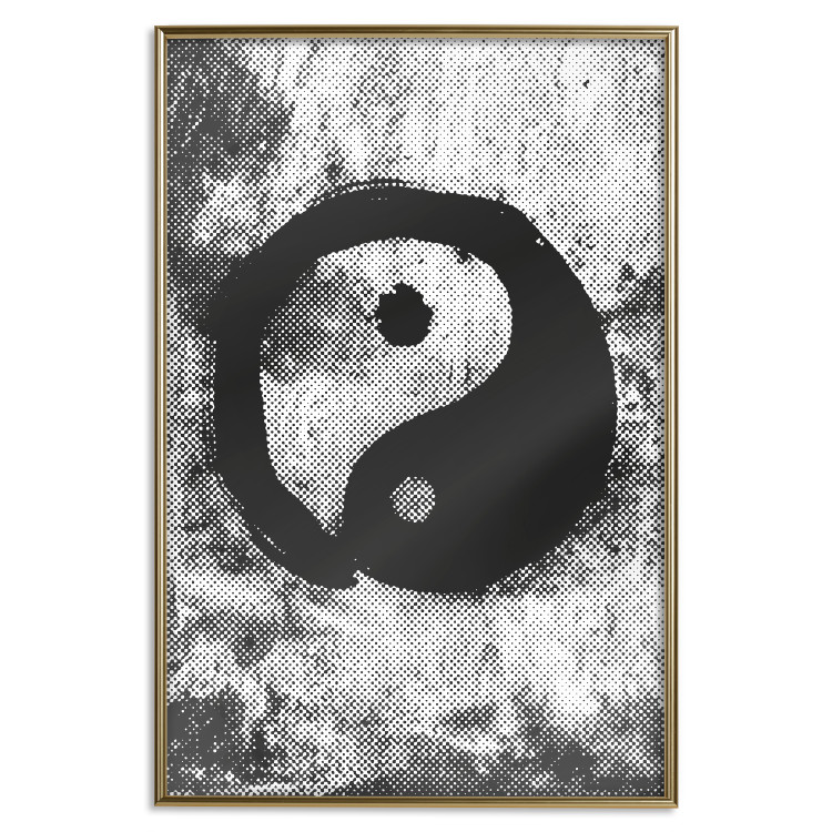 Poster Yin and Yang - black and white abstraction with the Chinese symbol of good and evil 116790 additionalImage 16