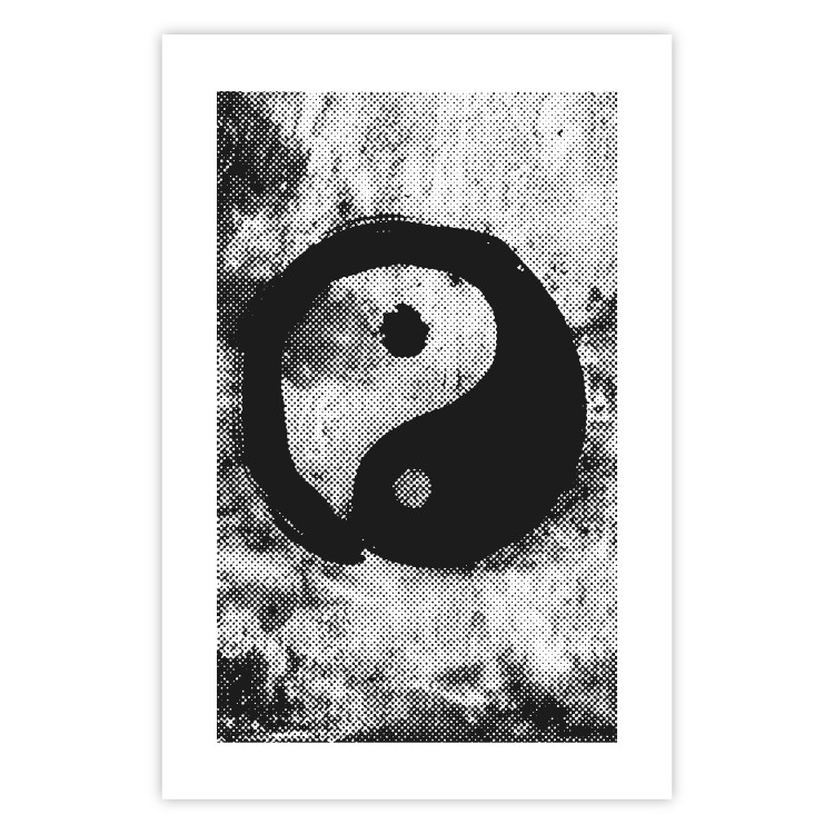 Poster Yin and Yang - black and white abstraction with the Chinese symbol of good and evil 116790 additionalImage 19