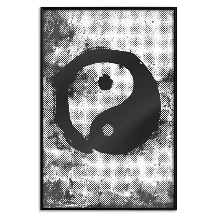 Poster Yin and Yang - black and white abstraction with the Chinese symbol of good and evil 116790 additionalImage 18