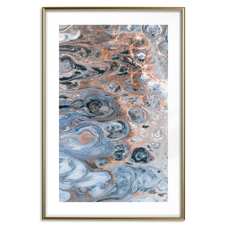 Wall Poster Sienna Blue Marble - colorful abstraction with artistic spots and streaks 117790 additionalImage 14