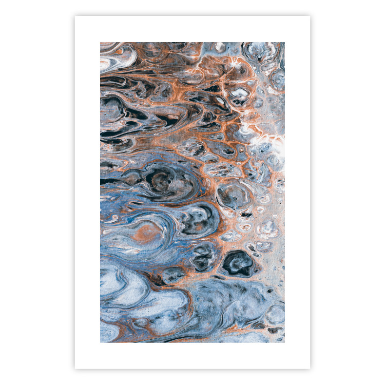 Wall Poster Sienna Blue Marble - colorful abstraction with artistic spots and streaks 117790 additionalImage 19