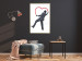 Wall Poster Elegant Graffiti Artist - heart and man in a suit in Banksy style 118690 additionalThumb 7