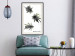Wall Poster Carefree Moments - tropical palms and black inscriptions on a white background 122290 additionalThumb 22