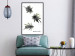 Wall Poster Carefree Moments - tropical palms and black inscriptions on a white background 122290 additionalThumb 6