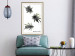 Wall Poster Carefree Moments - tropical palms and black inscriptions on a white background 122290 additionalThumb 21