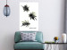 Wall Poster Carefree Moments - tropical palms and black inscriptions on a white background 122290 additionalThumb 4