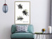 Wall Poster Carefree Moments - tropical palms and black inscriptions on a white background 122290 additionalThumb 15
