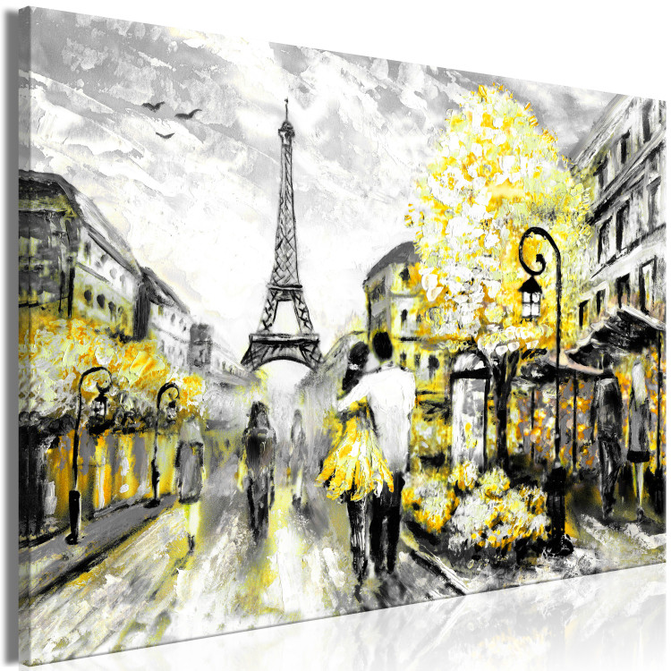 Canvas Art Print Colourful Rendez-Vous (1 Part) Wide Yellow 123090 additionalImage 2