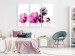 Canvas Print Pink feng shui flowers - oriental composition with mallow and stones 123390 additionalThumb 3