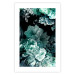 Poster Emerald Garden - mint-colored floral garden with flowers 123490 additionalThumb 19