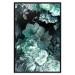 Poster Emerald Garden - mint-colored floral garden with flowers 123490 additionalThumb 18