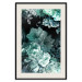 Poster Emerald Garden - mint-colored floral garden with flowers 123490 additionalThumb 18